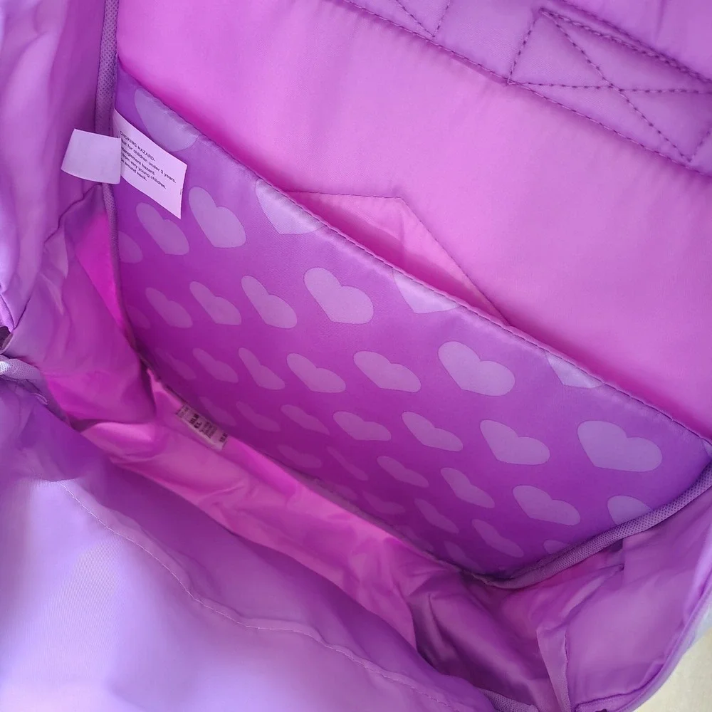 Girls Purple Iridescent Sequin Cat Backpack‎ Lunch Box 2-Piece Set Wonder Nation